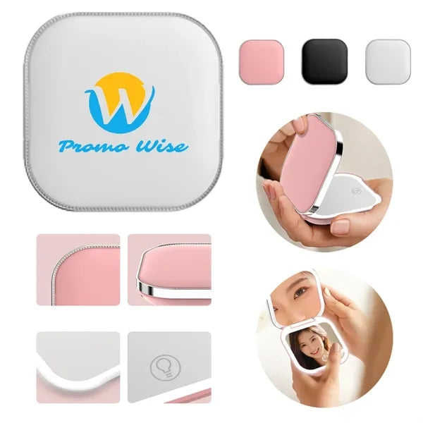 Portable Handheld Rechargable LED Makeup Mirror Single Side