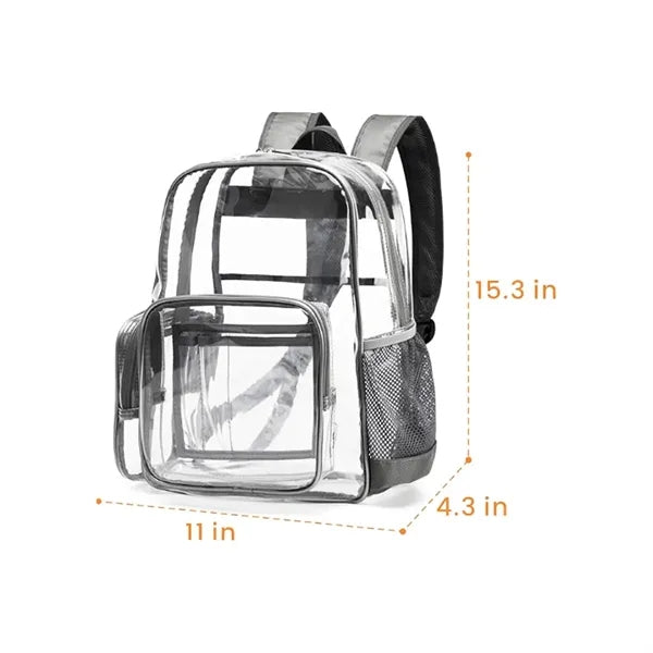 30L Clear PVC Backpack with Reinforced Straps