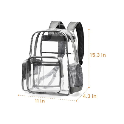 30L Clear PVC Backpack with Reinforced Straps