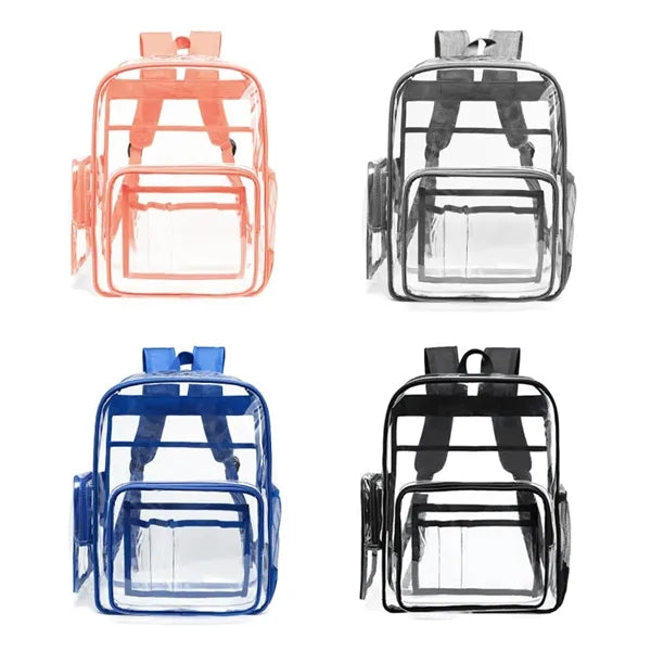30L Clear PVC Backpack with Reinforced Straps