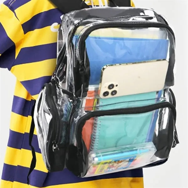 30L Clear PVC Backpack with Reinforced Straps