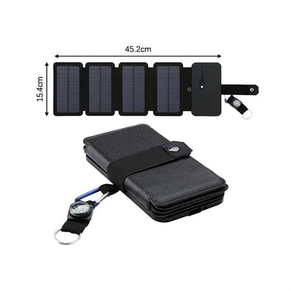 Portable Foldable Solar Charger with LED Light