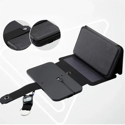 Portable Foldable Solar Charger with LED Light