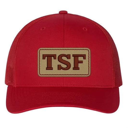 Richardson Mesh Snapback Hat w/Leather Patch or Embroidery