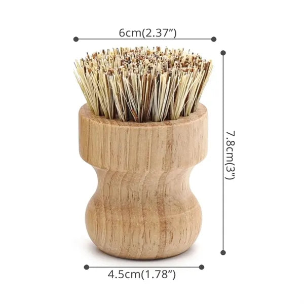 Eco-Friendly Bamboo Scrub Brush for Kitchen & Home