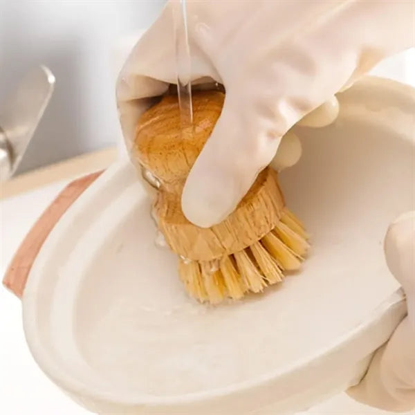 Eco-Friendly Bamboo Scrub Brush for Kitchen & Home