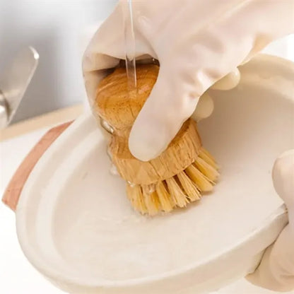 Eco-Friendly Bamboo Scrub Brush for Kitchen & Home
