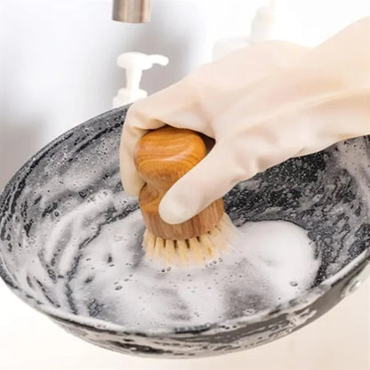 Eco-Friendly Bamboo Scrub Brush for Kitchen & Home