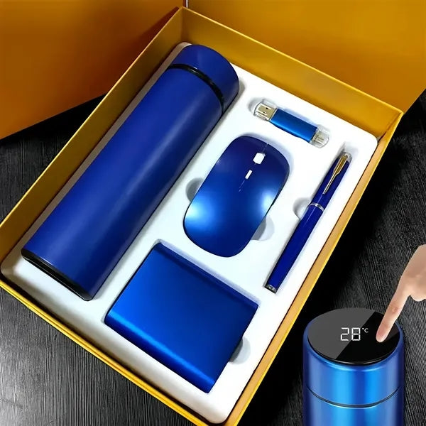 Business Gift Set Bottle Wireless Mouse Pen USB Drive