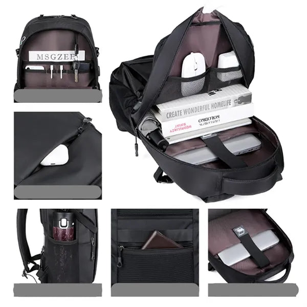 20L Modern Business & Travel Laptop Backpack with USB Port