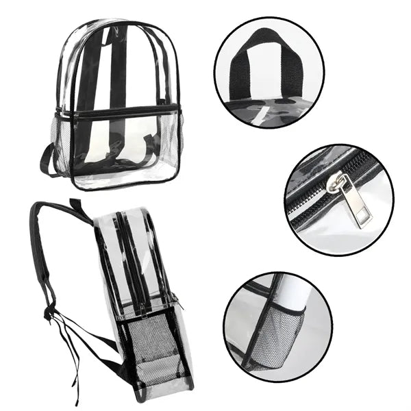 Heavy Duty Multi-Compartment PVC Transparent Backpack
