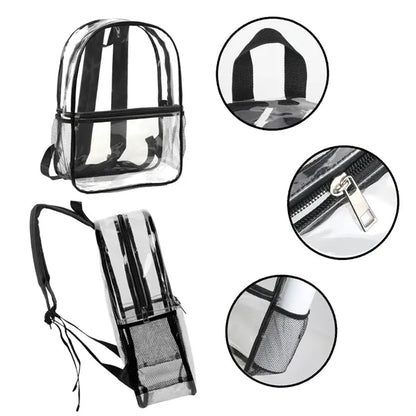 Heavy Duty Multi-Compartment PVC Transparent Backpack