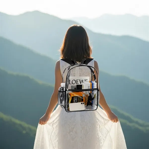 Heavy Duty Multi-Compartment PVC Transparent Backpack