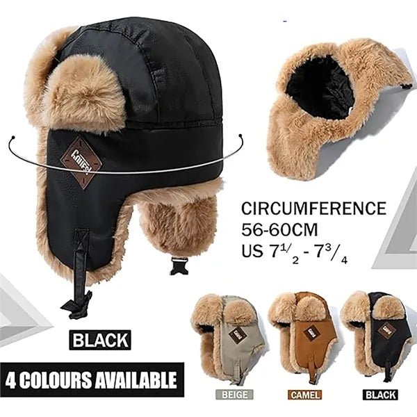 PU Leather Hunting Cap & Trapper Hat