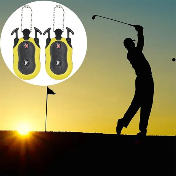 Portable Dual-Player Golf Stroke Counter with 2 Clickers