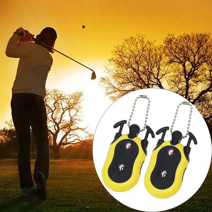 Portable Dual-Player Golf Stroke Counter with 2 Clickers