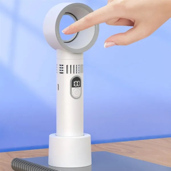 Outdoor office gift portable cool air handheld bladeless fan