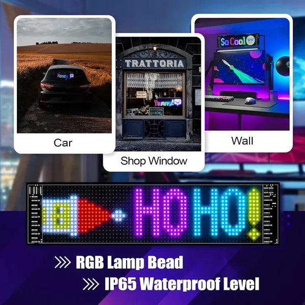 Scrolling Programmable LED Car Sign