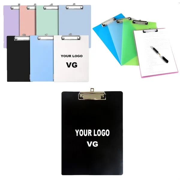Durable Plastic Clipboard with Metal Clip for Office & Schoo