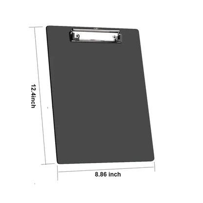 Durable Plastic Clipboard with Metal Clip for Office & Schoo