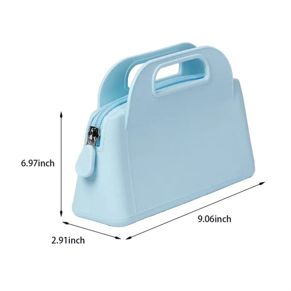 Travel portable waterproof silicone cosmetic toiletry bag