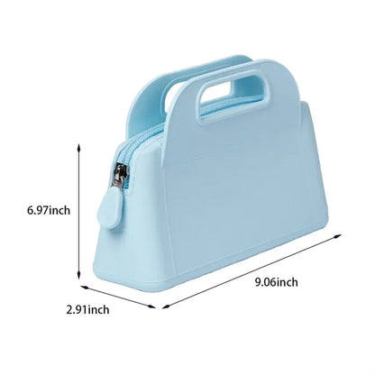 Travel portable waterproof silicone cosmetic toiletry bag