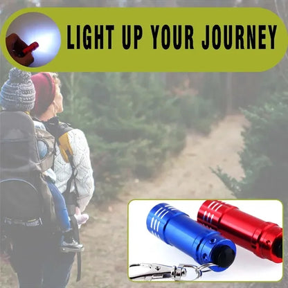 Camping hiking outdoor portable keychain mini flashlight