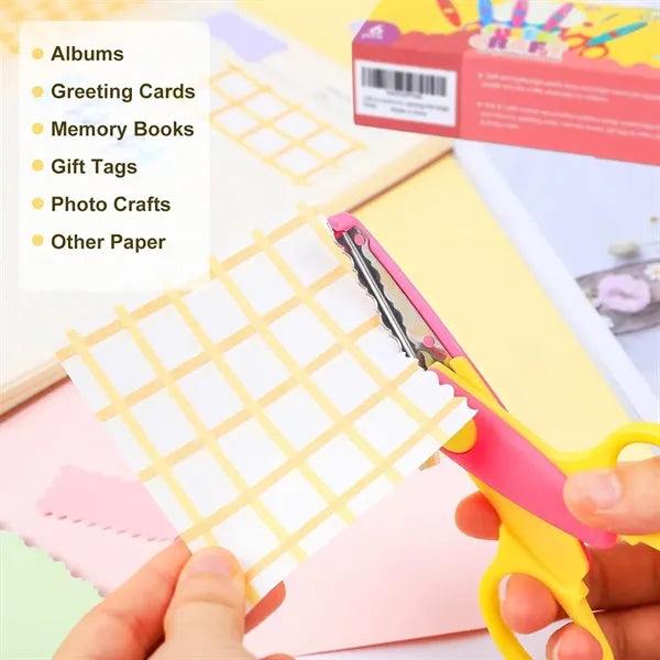 School kids adults safety decorative edge craft scissors