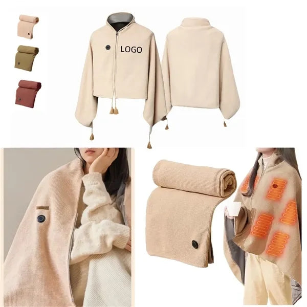 2-in-1 Heated Shawl & Blanket (59" x 31.5")