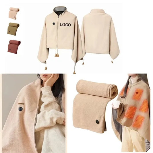2-in-1 Heated Shawl & Blanket (59" x 31.5")