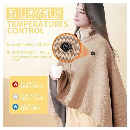 2-in-1 Heated Shawl & Blanket (59" x 31.5")