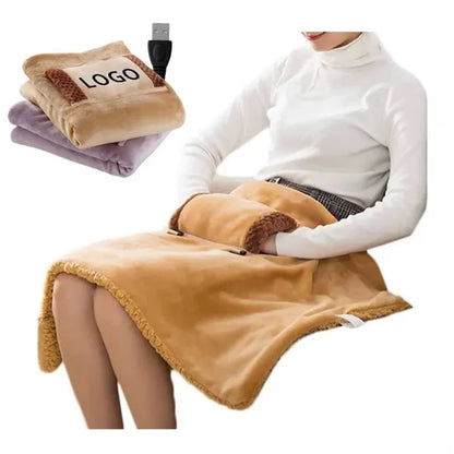 USB Heating Blanket with Hands Warmer