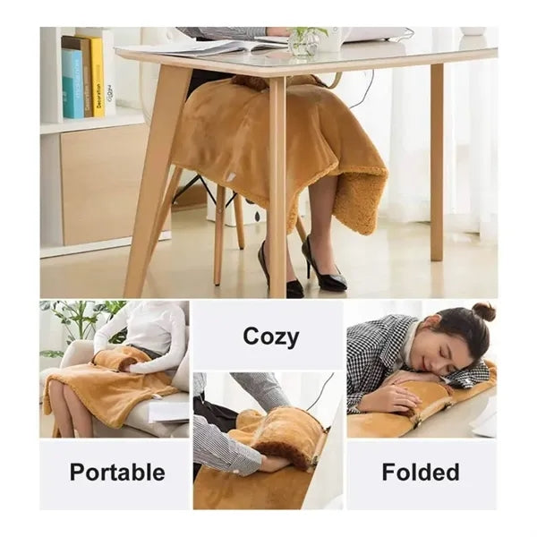 USB Heating Blanket with Hands Warmer