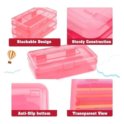 Large Capacity Plastic Hard Pencil Case