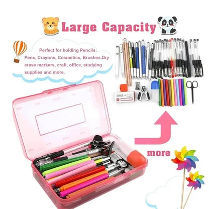 Large Capacity Plastic Hard Pencil Case