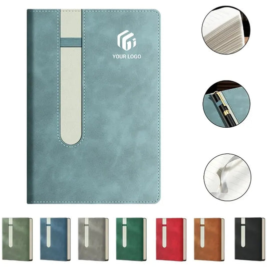 School office work gift pu leather a5 thick journal notebook