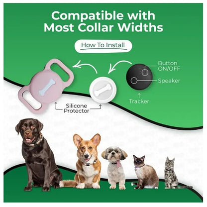 Dog Tracker with Black Collar Holder