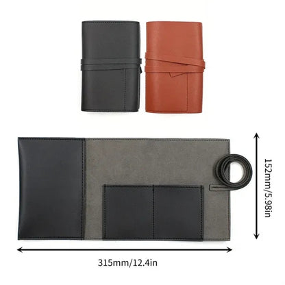 Custom Leather Organizer Cable Roll Bag
