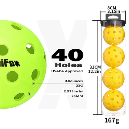 Durable 4 Pickleball Balls Set