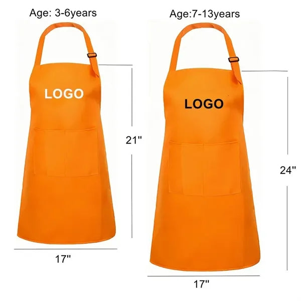 Adjustable Polyester Kids Apron Children Chef Art Smock