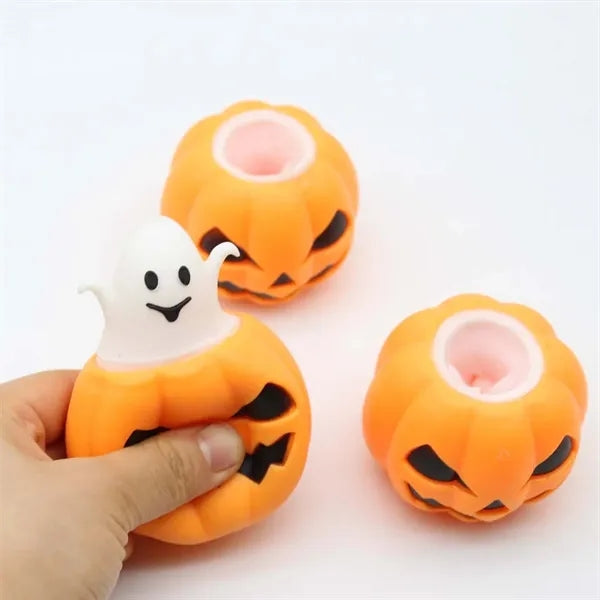 Fidget toy party favors halloween pumpkin pop up stress ball