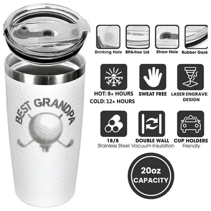 Funny golf gifts men birthday 20 oz stainless steel tumbler