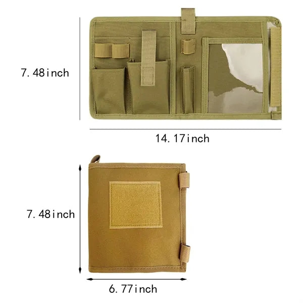 Multifunctional outdoors hiking foldable tactical map pouch