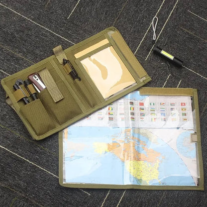Multifunctional outdoors hiking foldable tactical map pouch