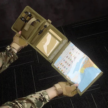 Multifunctional outdoors hiking foldable tactical map pouch
