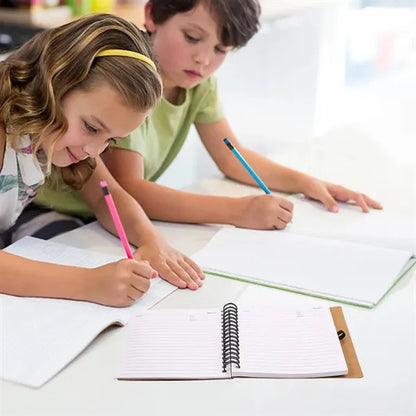 Customizable Kraft Paper Coil Notebook with Sticky Notes