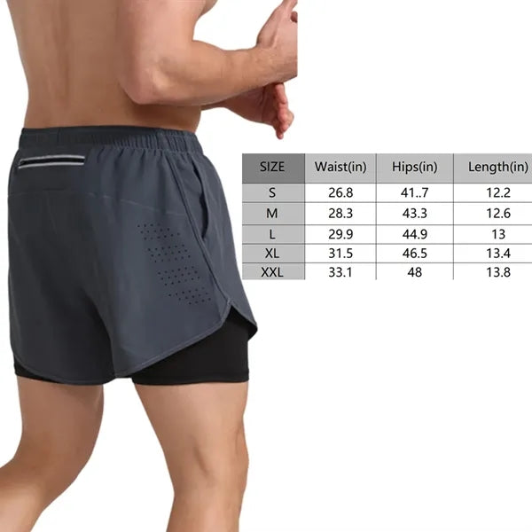 Breathable quick dry workout gym women men running shorts