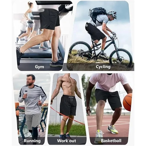 Breathable quick dry workout gym women men running shorts
