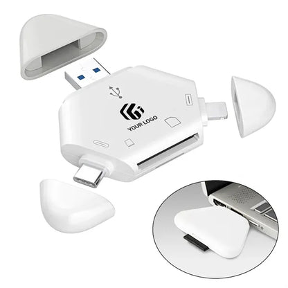 Portable phone tablet SD TF card Type-C/USB reader adapter
