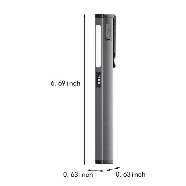 Camping emergency home rechargeable pen flashlight COB light